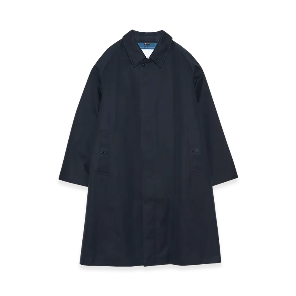 nanamica 2L Cotton Gore-Tex Balmacaan Coat "Navy"