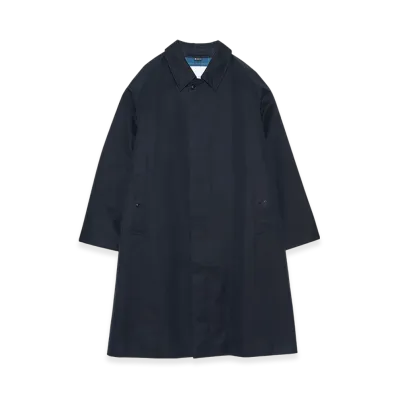 nanamica 2L Cotton Gore-Tex Balmacaan Coat "Navy"