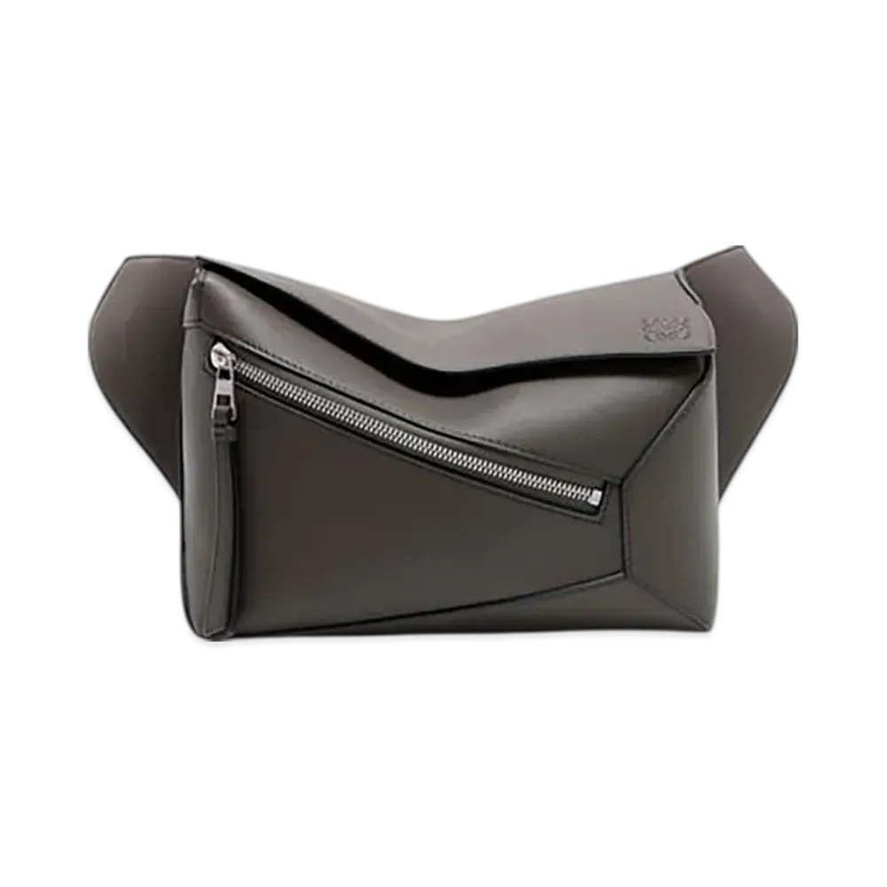 LOEWE Small Puzzle Bumbag in Classic Calfskin "Dark Grey"