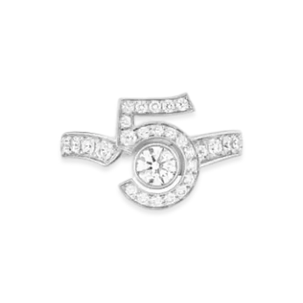 CHANEL Eternal N5 Ring 18K Diamonds "White Gold"