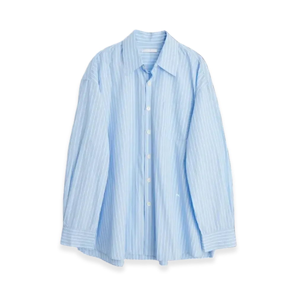OUR LEGACY Borrowed Shirt "Blue Rose Olden Stripe"