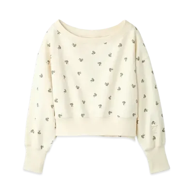 FURFUR x Philly chocolate Small Floral Pattern Sweat Set "Ivory"