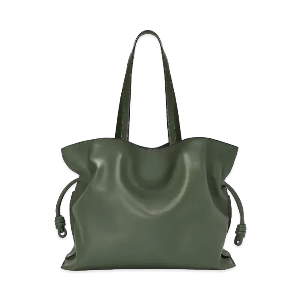 LOEWE XL Flamenco Bag In Nappa Calfskin "Vintage Khaki"