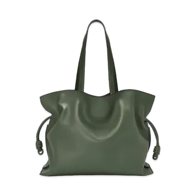LOEWE XL Flamenco Bag In Nappa Calfskin "Vintage Khaki"