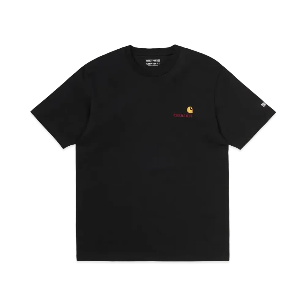 WACKO MARIA x CARHARTT WIP AMERICAN SCRIPT CREW NECK T-SHIRT "Black"