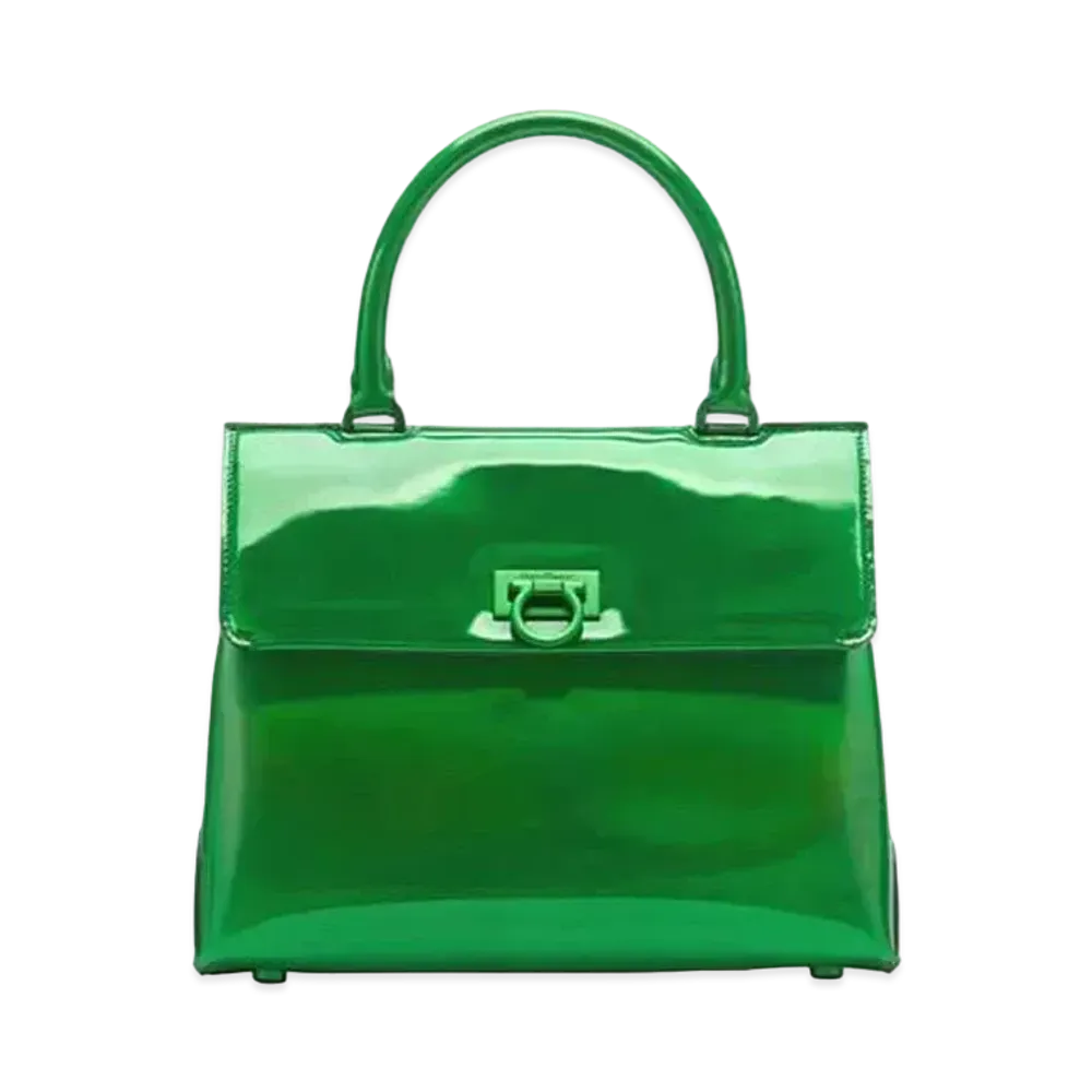 Salvatore Ferragamo Trifolio Top Handle (S) "Scrubs Green"