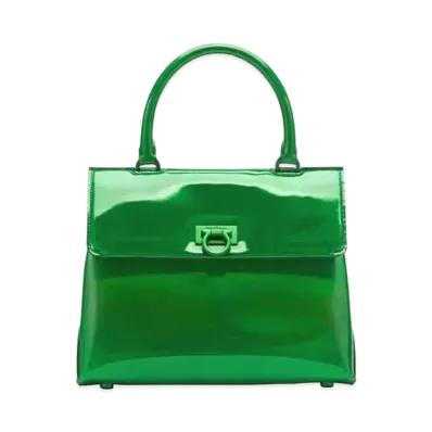 Salvatore Ferragamo Trifolio Top Handle (S) "Scrubs Green"