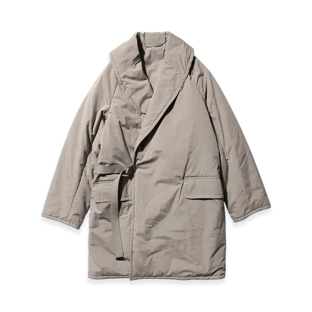 COMOLI Padded Shawl Collar Coat "Beige"