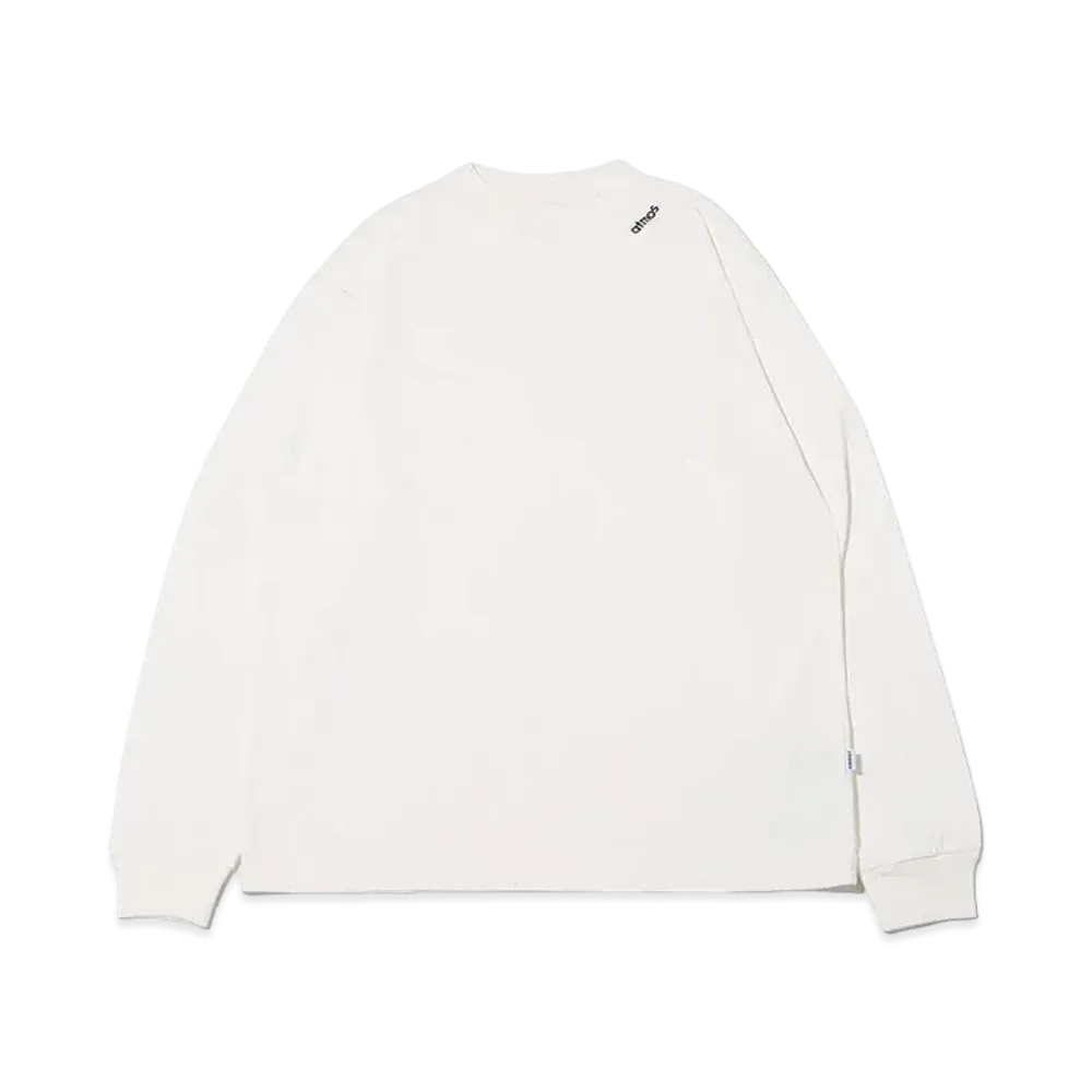 atmos Mock Neck LS T-Shirts "White"
