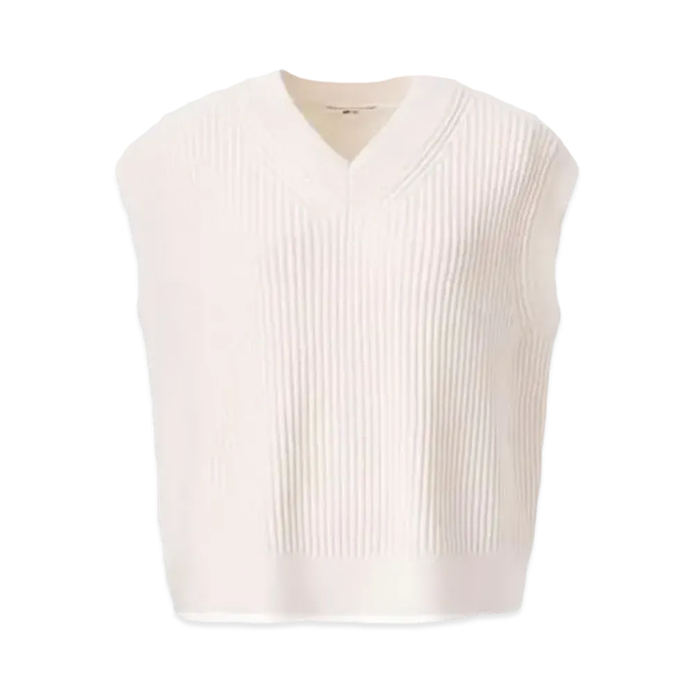 Uniqlo :C V Neck Vest "Off White"