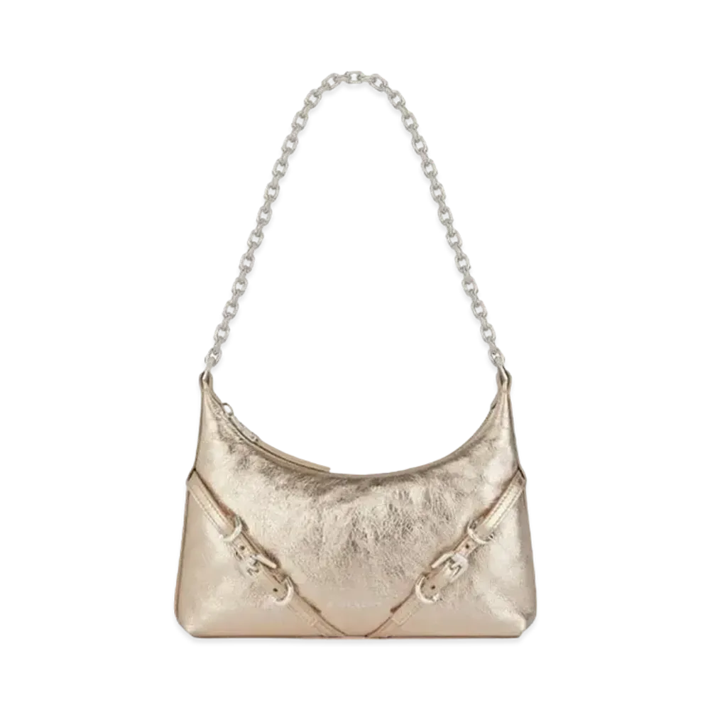 GIVENCHY Voyou Party Bag In Laminated Leather "Dusty Gold"