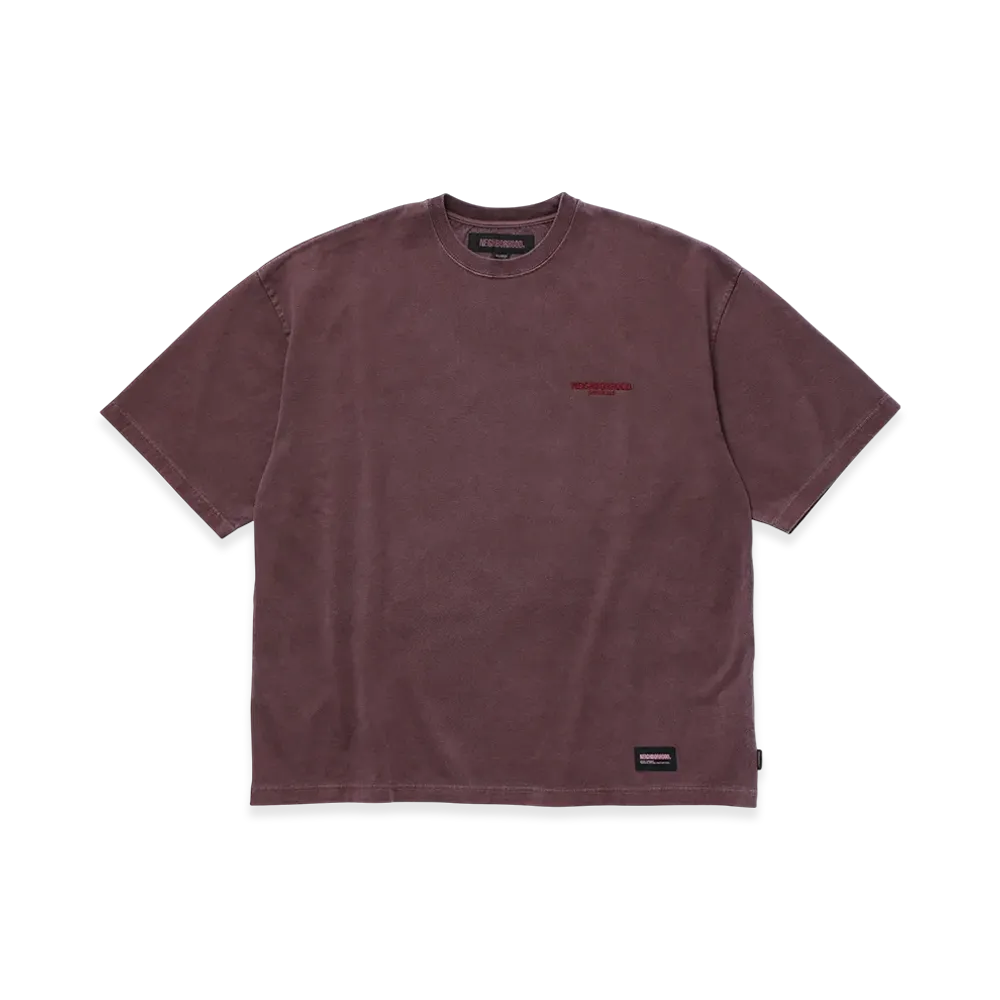 NEIGHBORHOOD Pigment Dyed Crewneck SS "Burgundy"