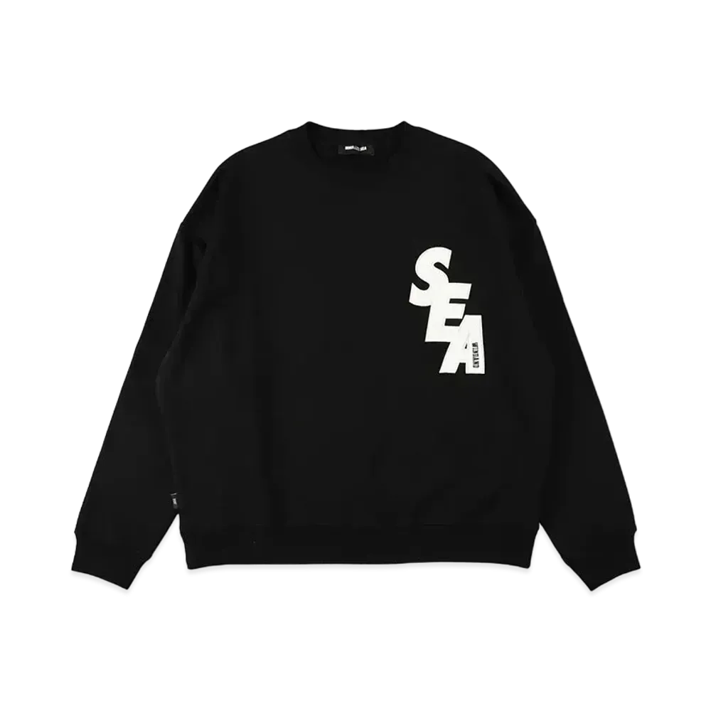 WIND AND SEA Sea Patch Crew Neck Sweat "Black"