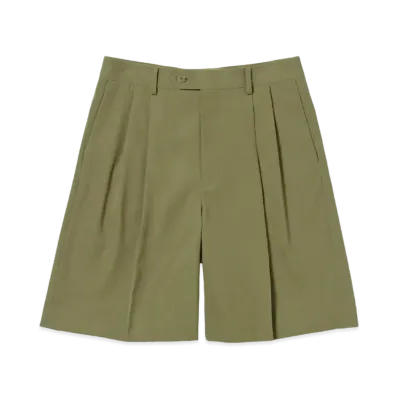 AURALEE Light Wool Max Gabardine Shorts "Khaki"
