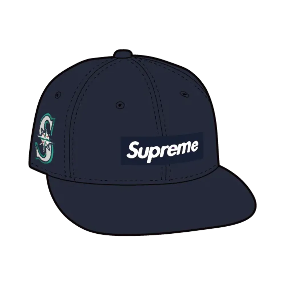 Supreme x MLB x New Era Teams Box Logo Seattle Mariners "Navy"