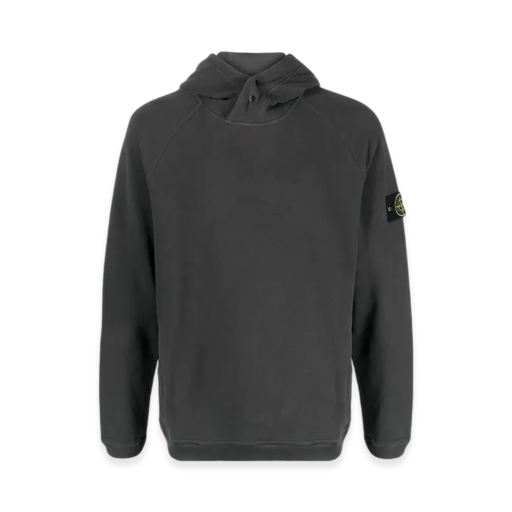 Stone Island 61051 Logo Pullover Hooded Sweatshirt - 22FW "Dark Grey"