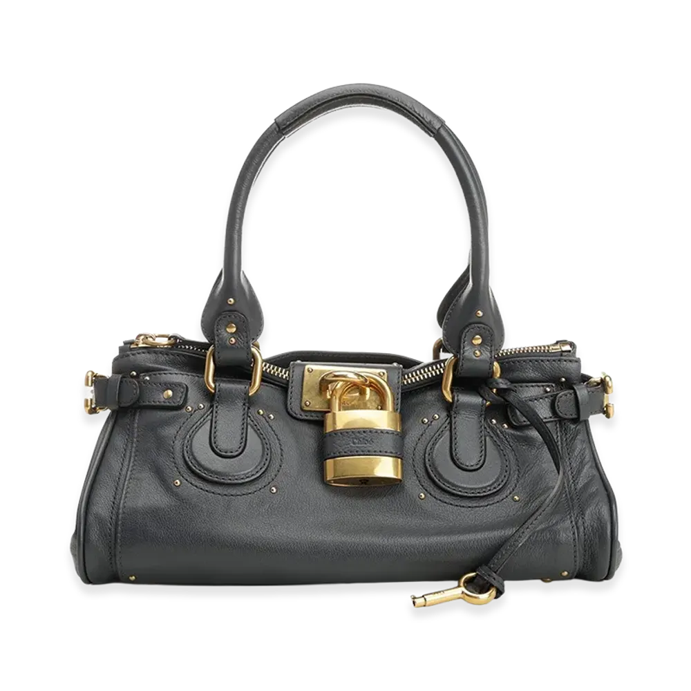 Chloe Women's Leather Paddington Handbag "Dark Blue"