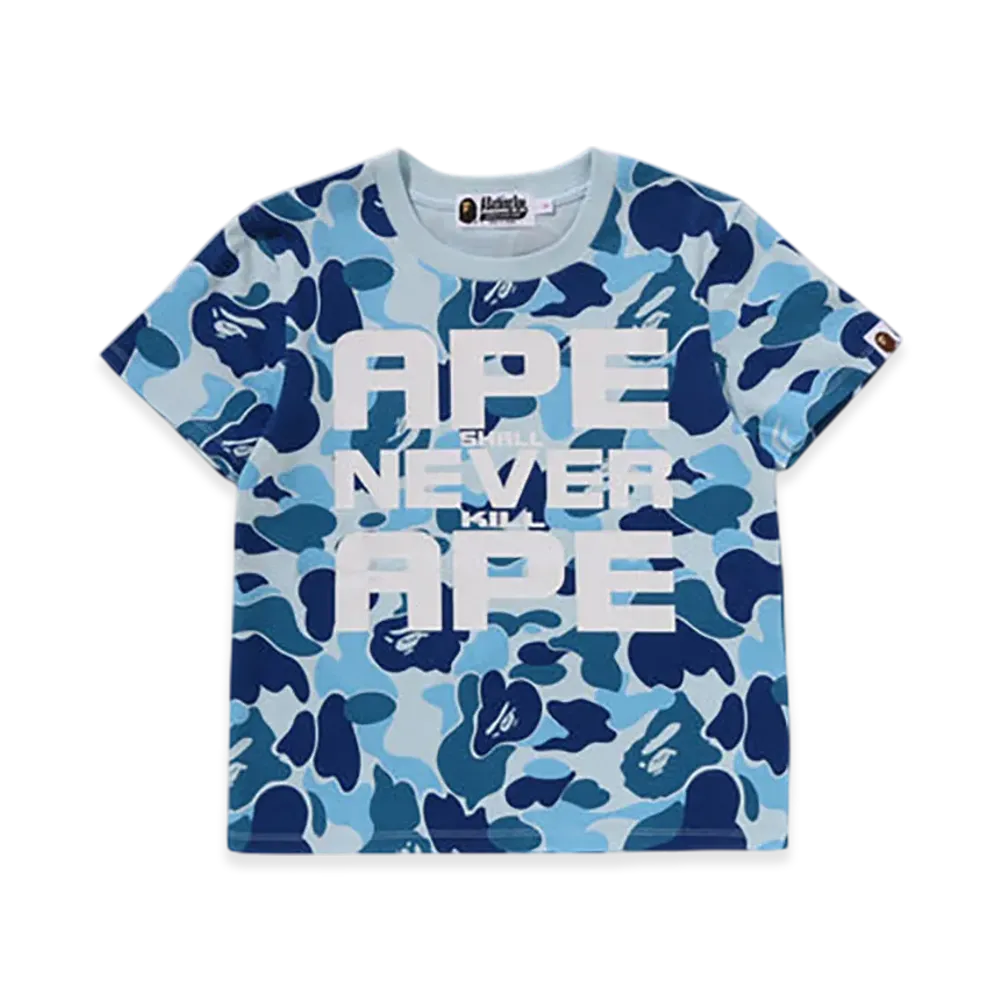 A BATHING APE ABC Camo Asnka Tee "Blue"