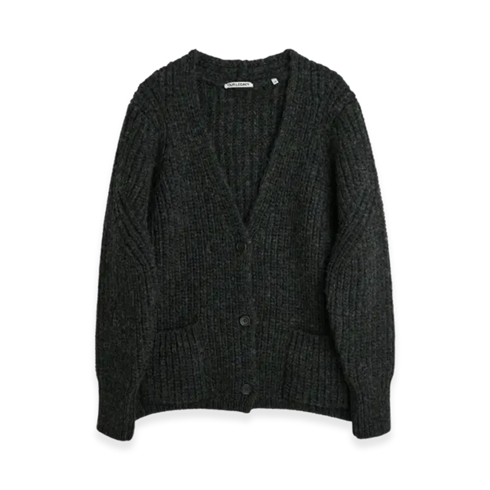 OUR LEGACY Women's Wave Cardigan Chunky Wool "Grey Melange"
