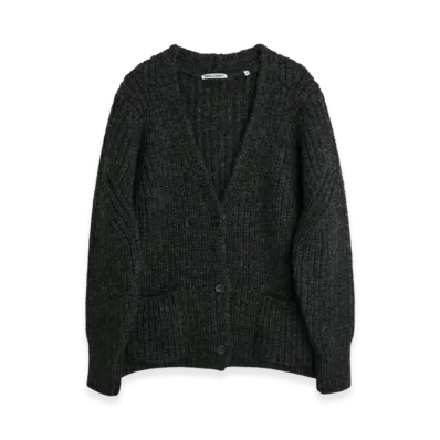 OUR LEGACY Women's Wave Cardigan Chunky Wool "Grey Melange"