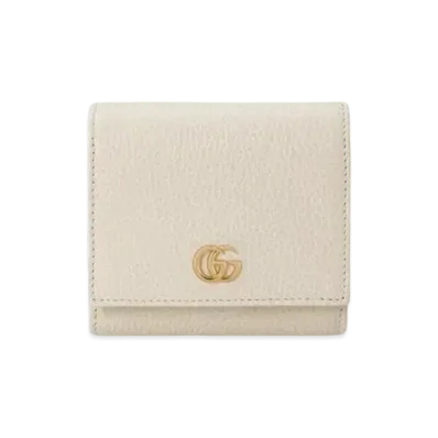 GUCCI GG Marmont Medium Wallet "White/Mint Green"