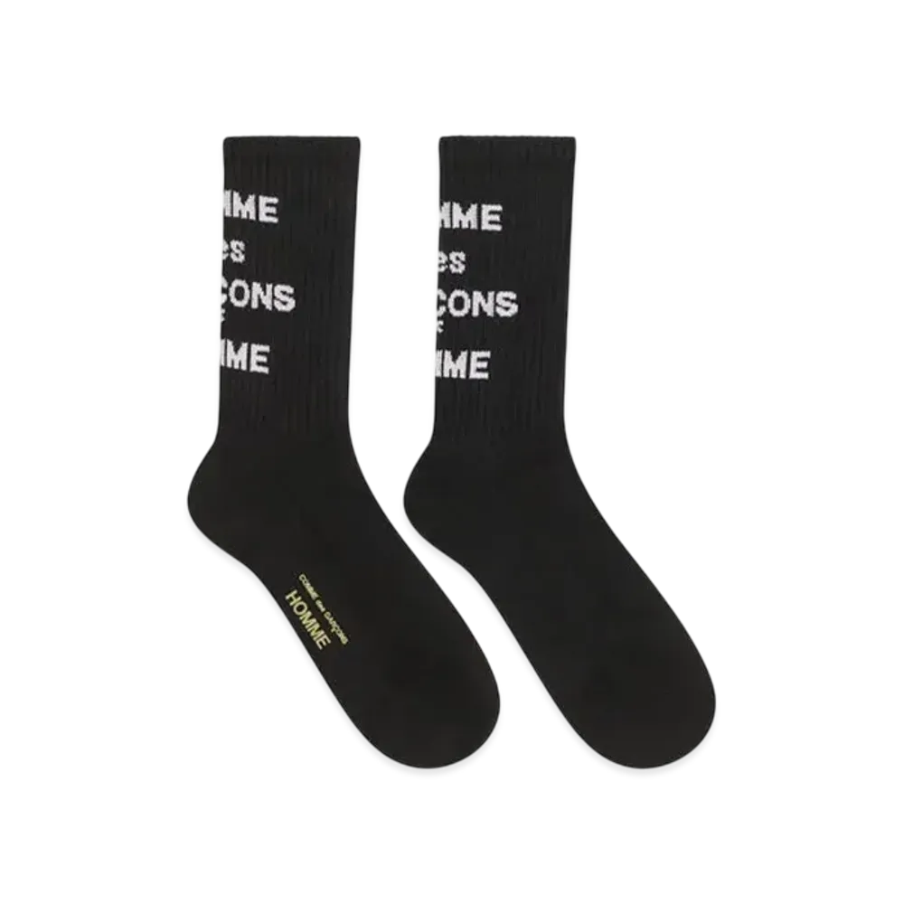 COMME des GARCONS HOMME Cotton Pilled Socks "Black"