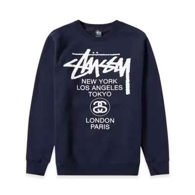 Stussy World Tour Crew 2021 "Navy"