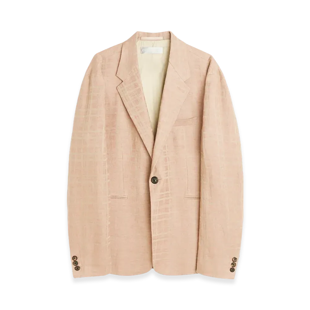 OUR LEGACY Unconstructed Shinjuku Blazer "Hammock Check Crumpled Linen"