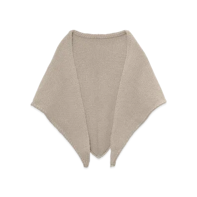 Graphpaper Soft Wool Triangle Stole "Ash"
