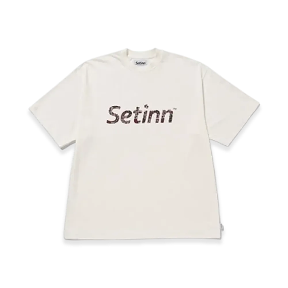 Setinn Script Logo Tee Men "White"