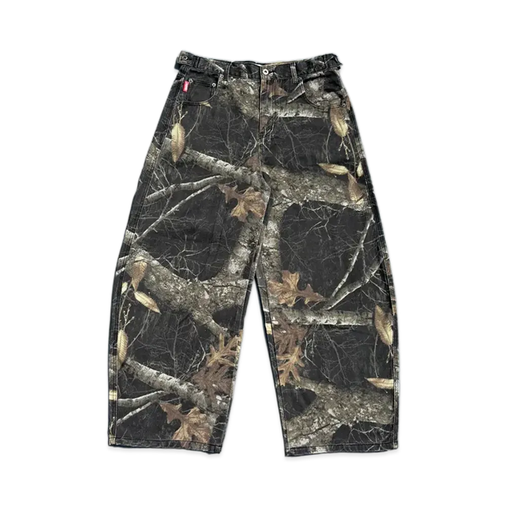 9090 King Logo Assort Ballon Buggy Pants "Black Real Tree"