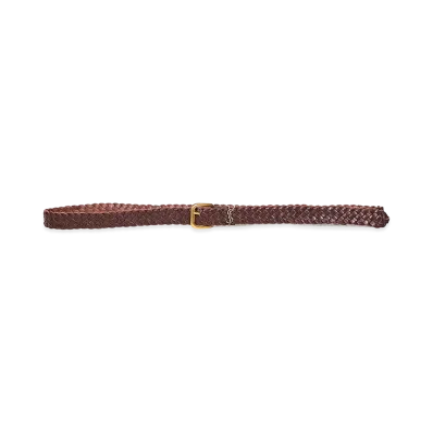 Saint Laurent Belts "Brown"