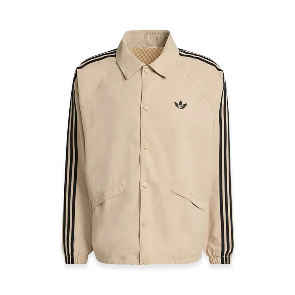 adidas 3-Stripes Coach Jacket "Stone Khaki"