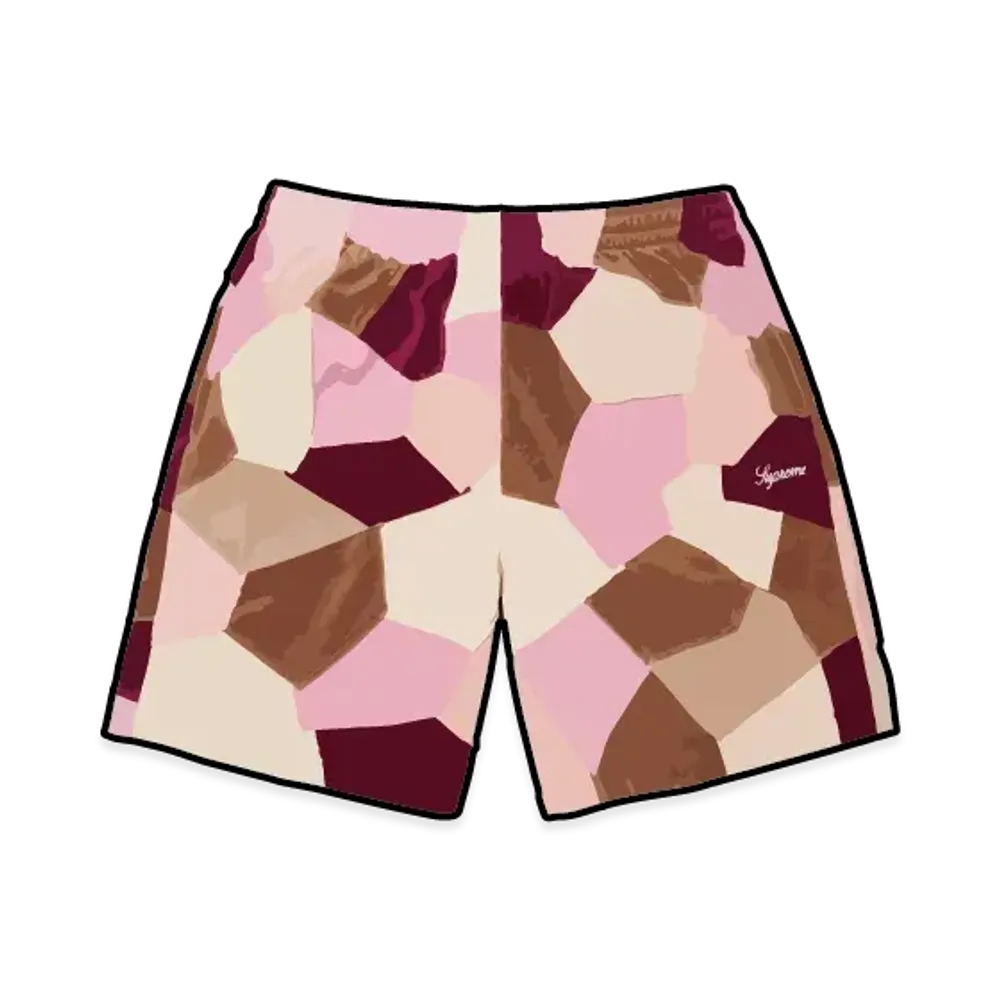 Supreme Patchwork Velour Short "Tan"