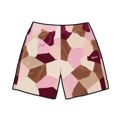 Supreme Patchwork Velour Short "Tan"