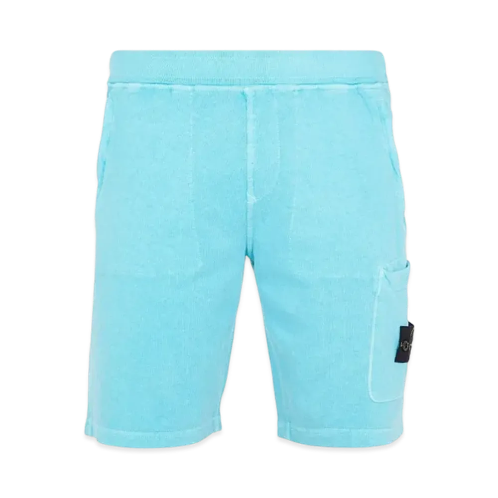 Stone Island 64060 Old Treatment Cargo Bermuda Shorts - 23SS "Turquoise"