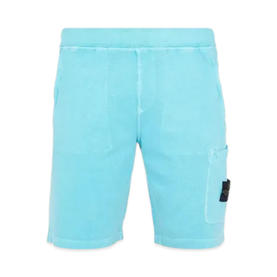Stone Island 64060 Old Treatment Cargo Bermuda Shorts - 23SS "Turquoise"