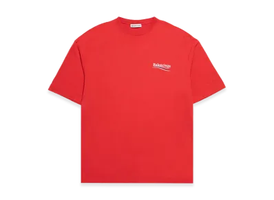 BALENCIAGA Political Campaign Vintage Jersey Large Fit T-Shirt "Coffee Bean"