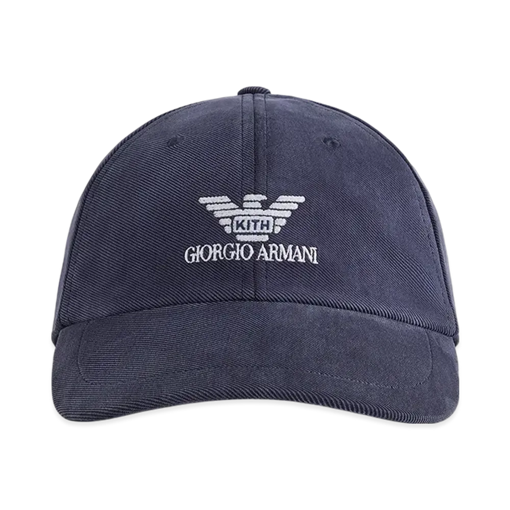 Kith x Giorgio Armani Cupro Jersey Classic Cap "Nocturnal"