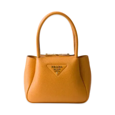 PRADA Flou Leather Mini Handbag "Amber"