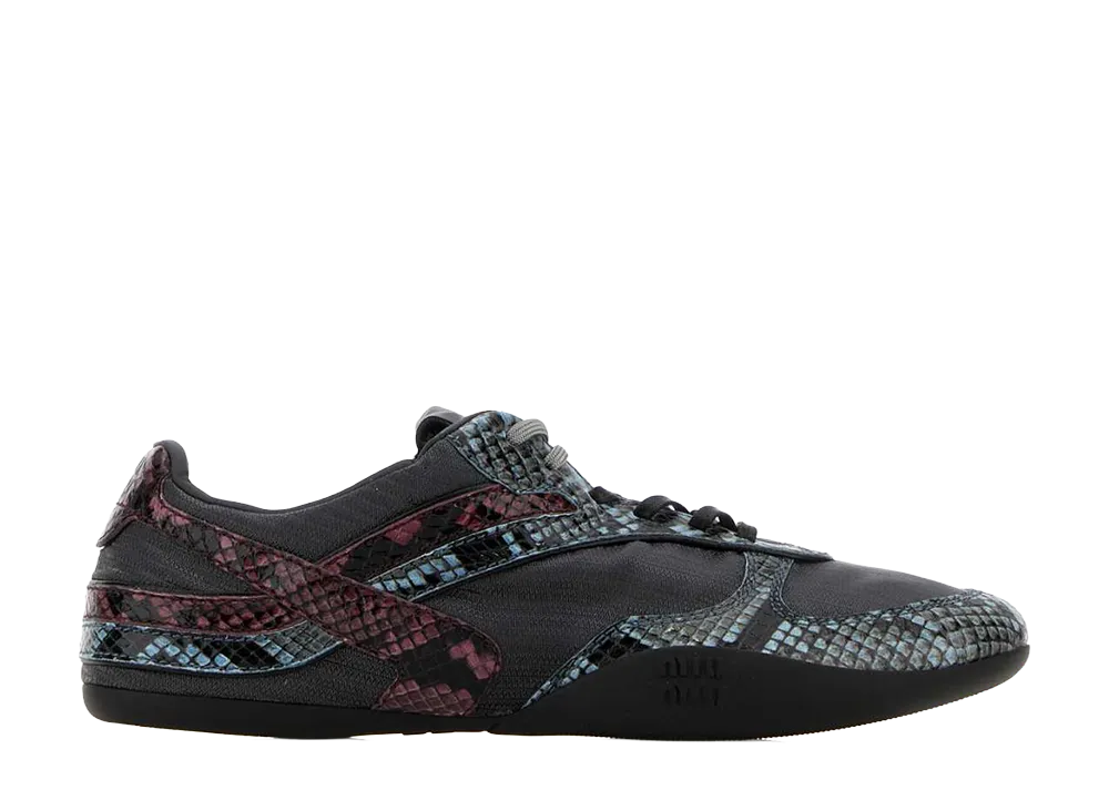 MIU MIU Women's Gymnasium Sneaker Python Print "Grey"