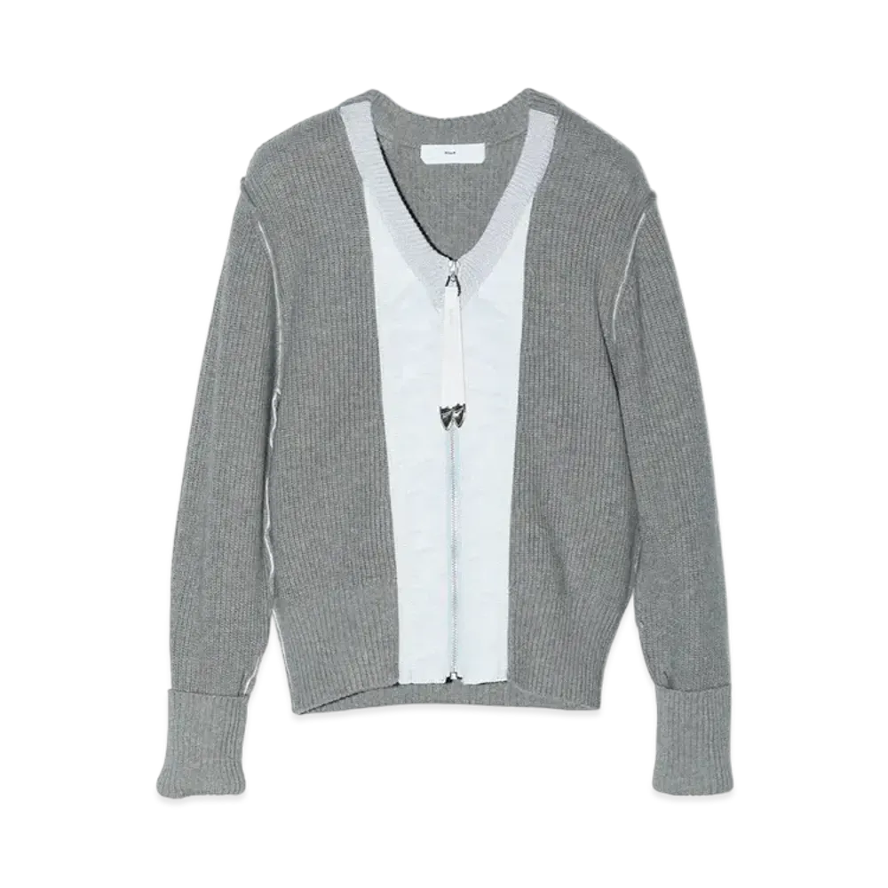 TOGA VIRILIS Wool Knit Zip Cardigan "Gray" TP242-X0207