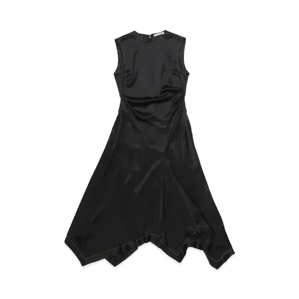 Acne Studios Satin Sleeveless Dress "Black"