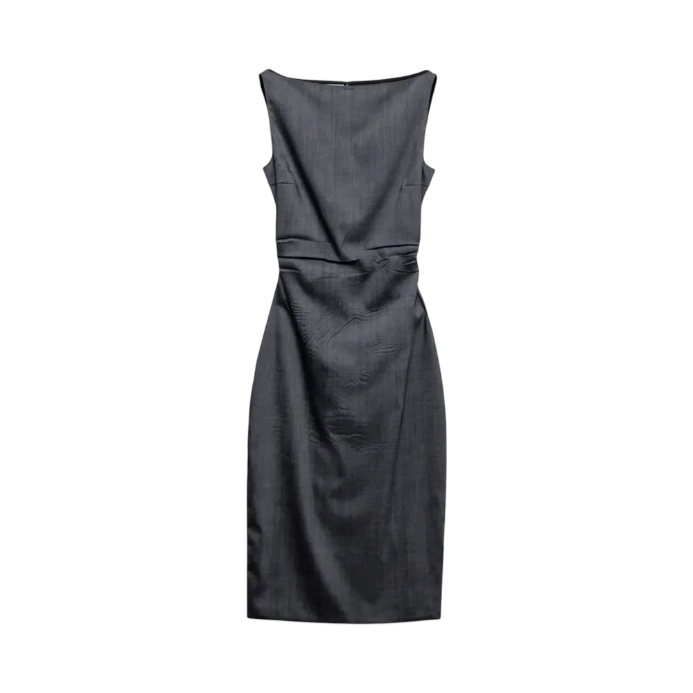 PRADA Women's Stretch Kid Mohair Dress "Gray"