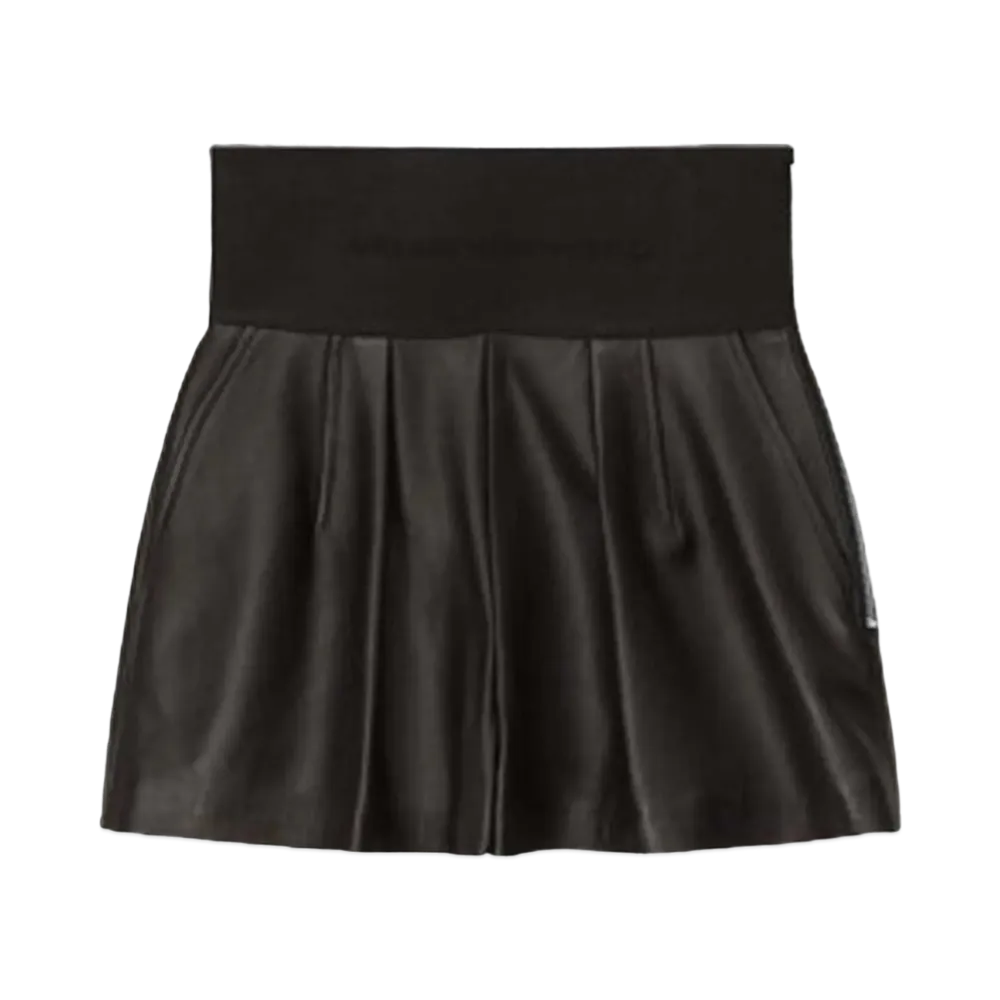 Alexander Wang Plonge Leather Safari Shorts "Black"