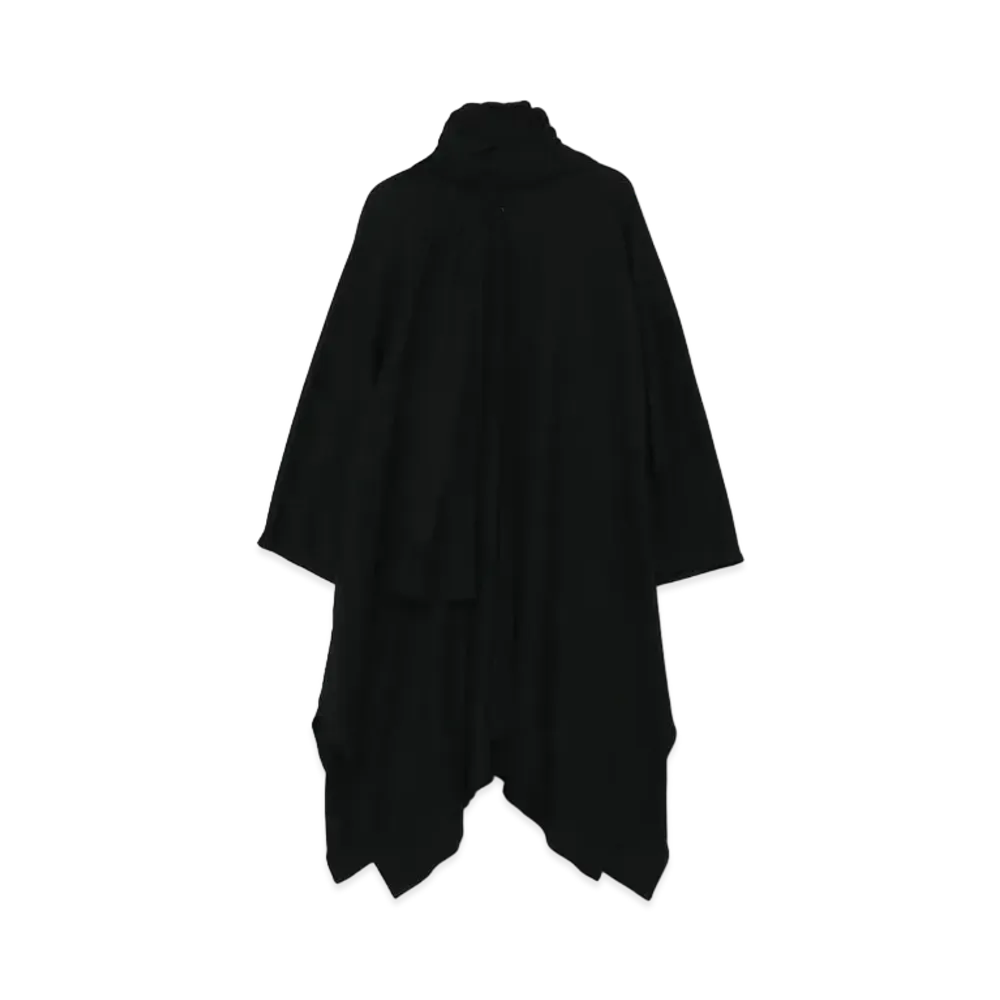 Yohji Yamamoto Pour Homme WOOL SMOOTH SLEEVE CLAOK "Black"