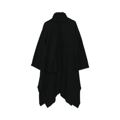 Yohji Yamamoto Pour Homme WOOL SMOOTH SLEEVE CLAOK "Black"