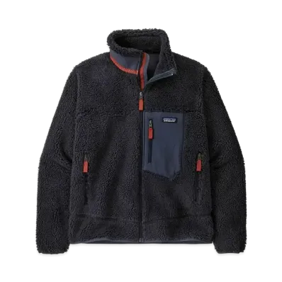 Patagonia Men's Fleece Jacket Retro X Outer Boa Jacket "NavyRed"
