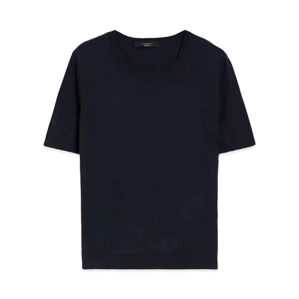Max Mara Zivet Silk Cotton Knit "Navy"