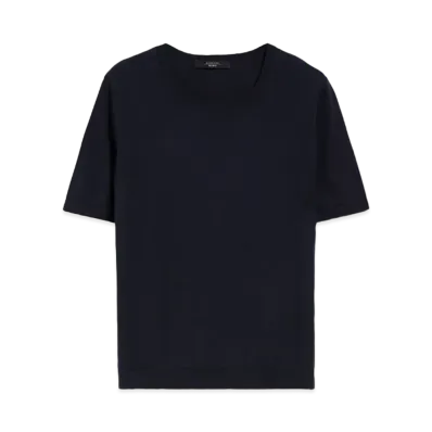Max Mara Zivet Silk Cotton Knit "Navy"